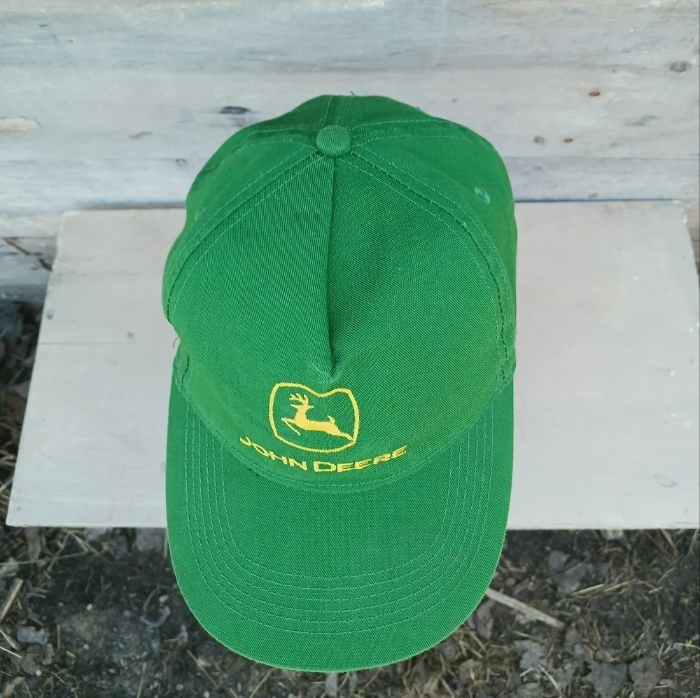 John Deere Hat Cap Snapback Green Youth Kids Farm Tractor Green Yellow San Sun